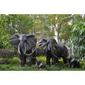 Бронзовые украшения большой сад слон металлическая скульптура